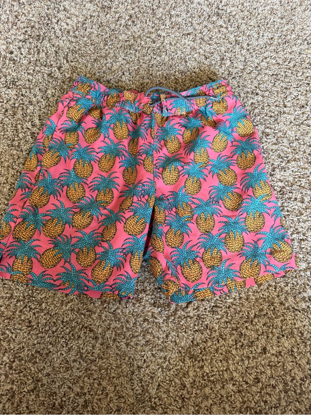 First Wave 10-12 Boys Pineapple Print Swim